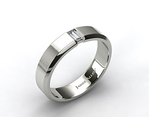 18k White Gold 7mm Men's Diamond Wedding Ring